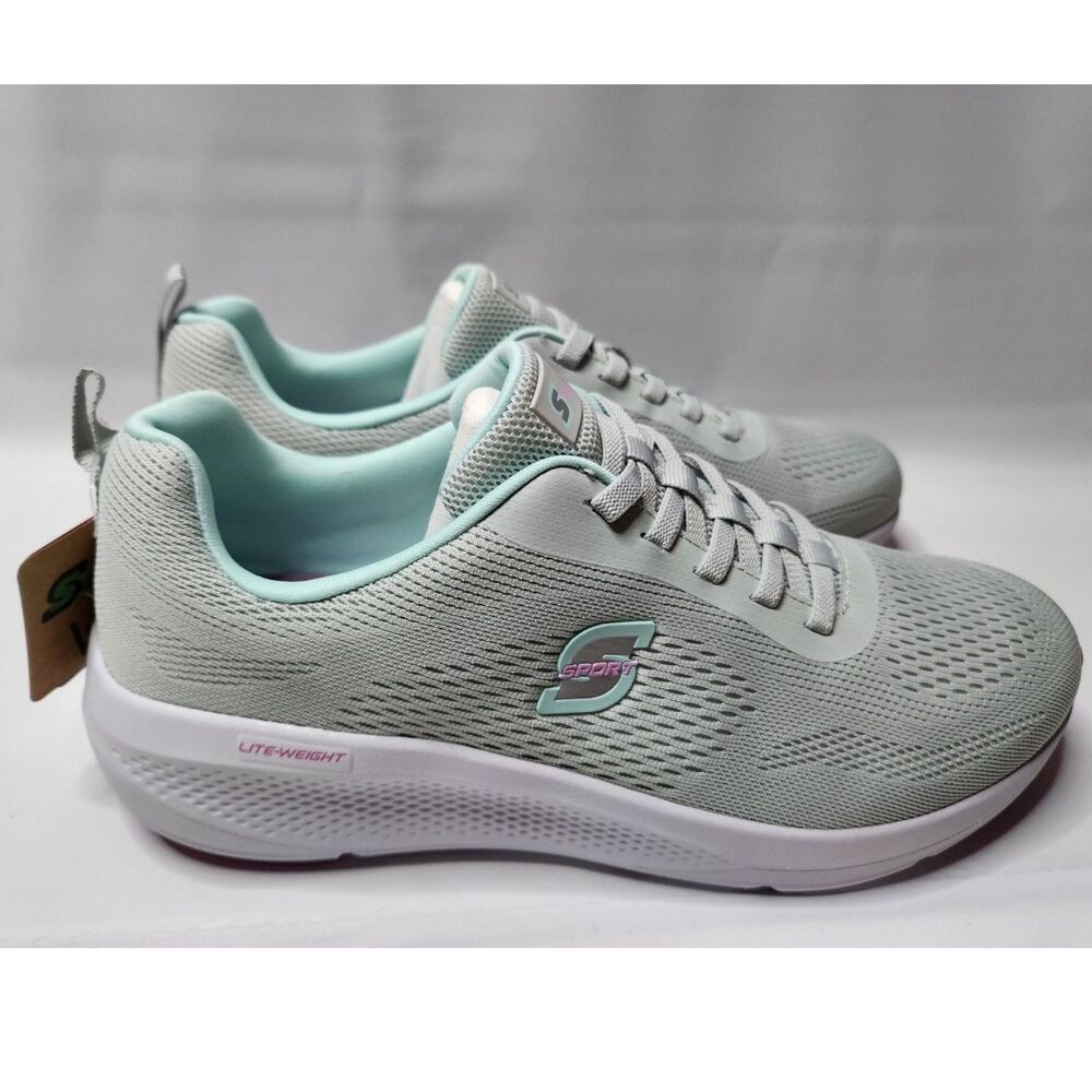 S Sport by Skechers Women’s 11 Gray Stretch Lace Memory Foam Sneakers
